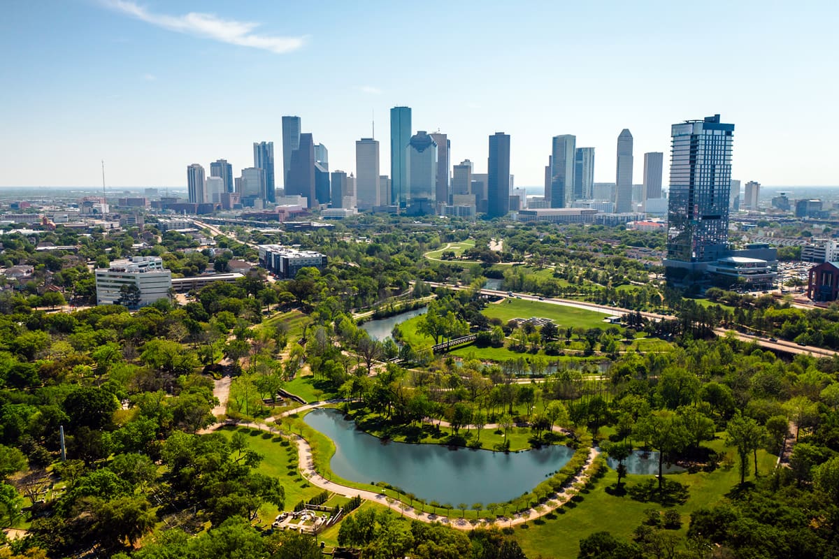 Buffalo Bayou Park city skyline - Houston First Corporation/Lance Childers