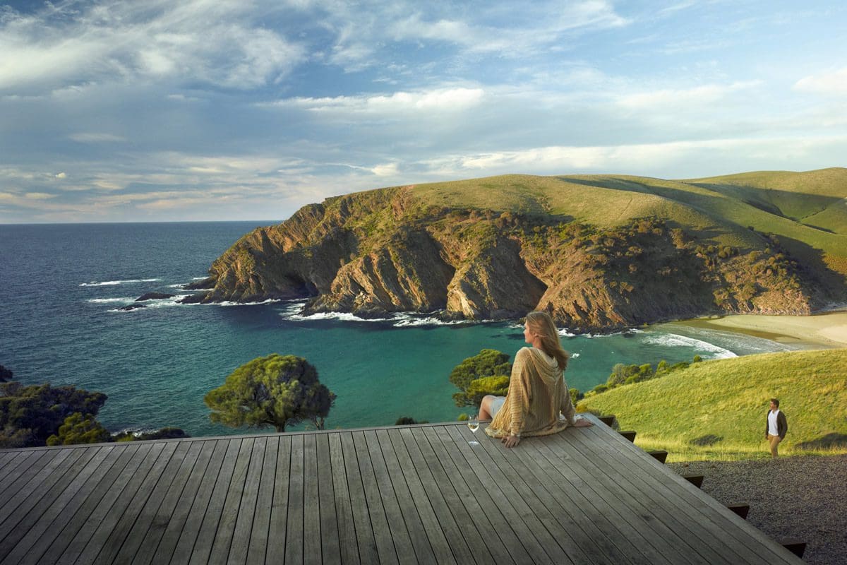 Enjoying the views around Kangaroo Beach Lodges - South Australian Tourism Commission