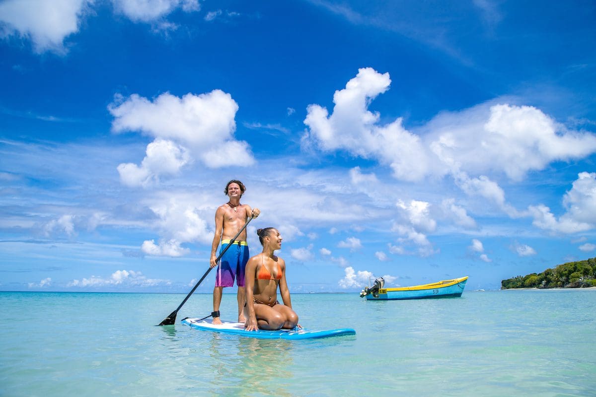 Paddleboarding by Lonestar Beach - Visit Barbados