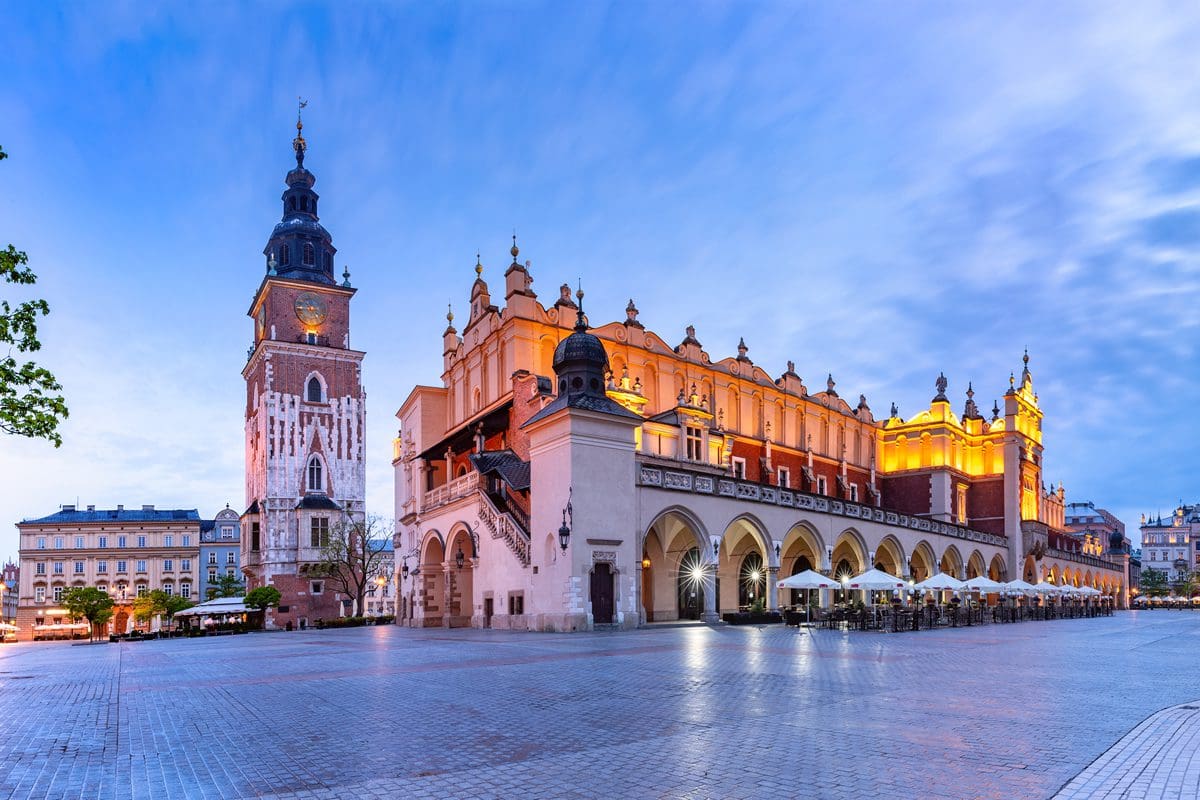 Krakow's main market square