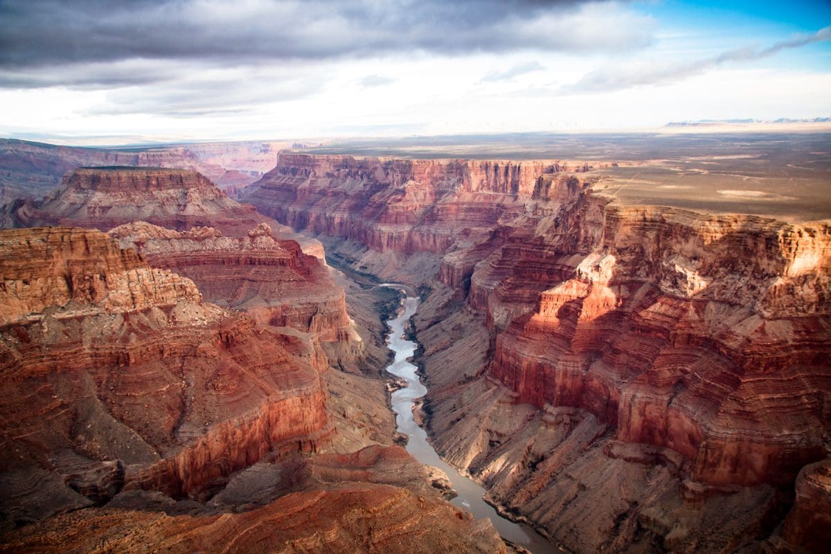 Grand Canyon view from a helicopter
