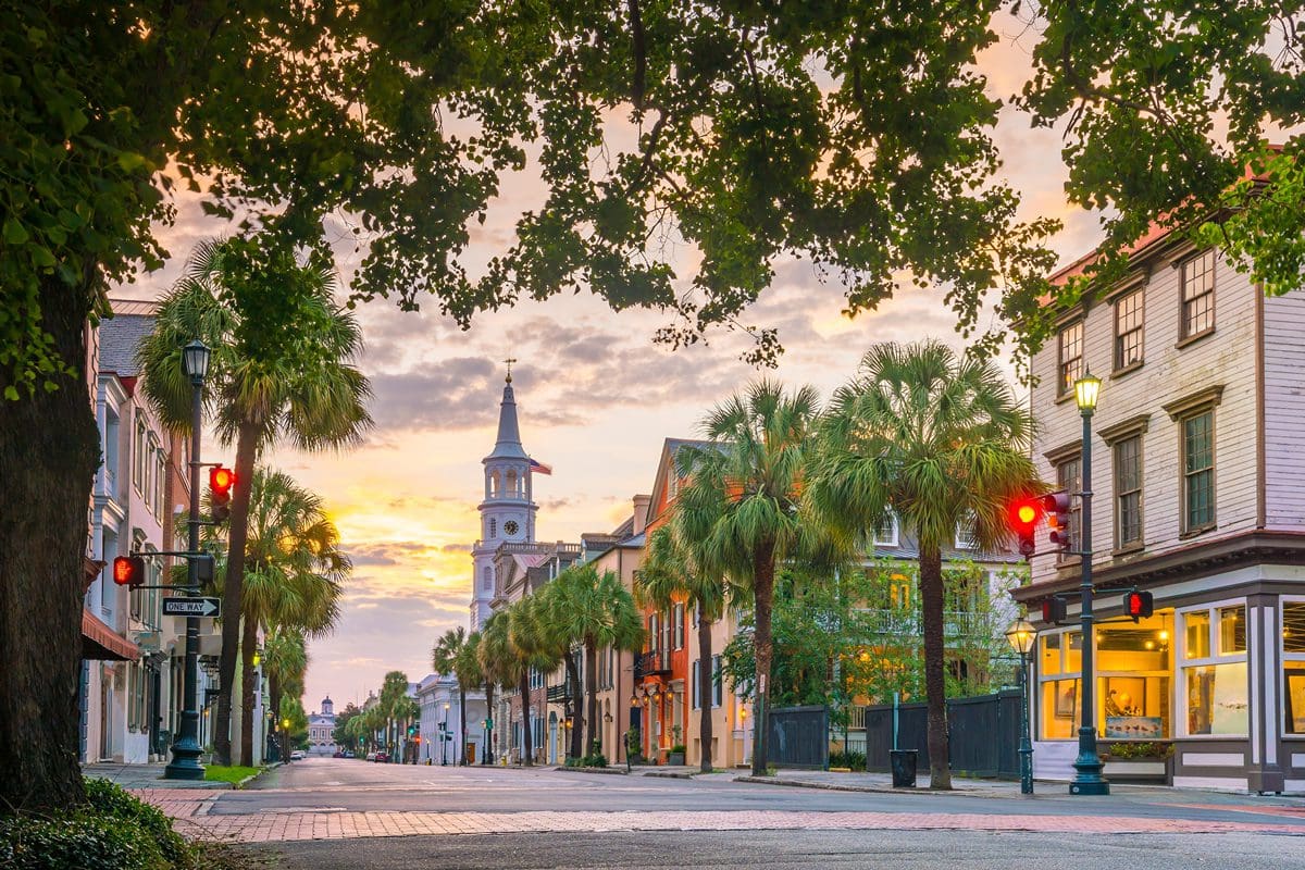 Downtown in historic Charleston, South Carolina