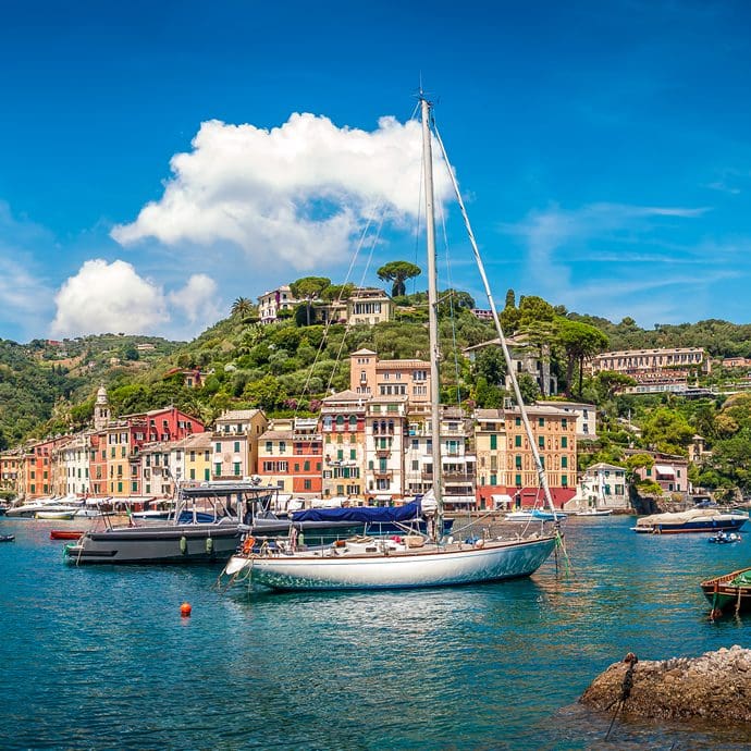 The lovely town of Portofino on Italy's Amalfi Coast