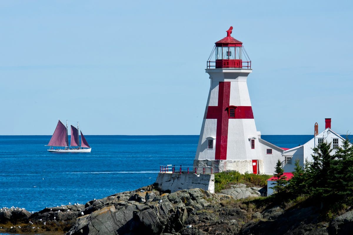 Head Harbour Lightstation, Campobello Island in New Brunswick