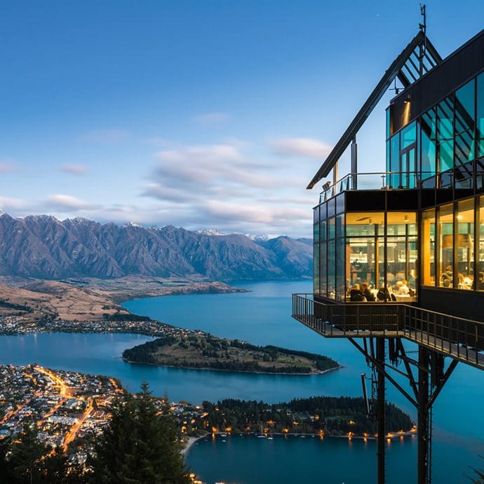 Dining with a view over Queenstown