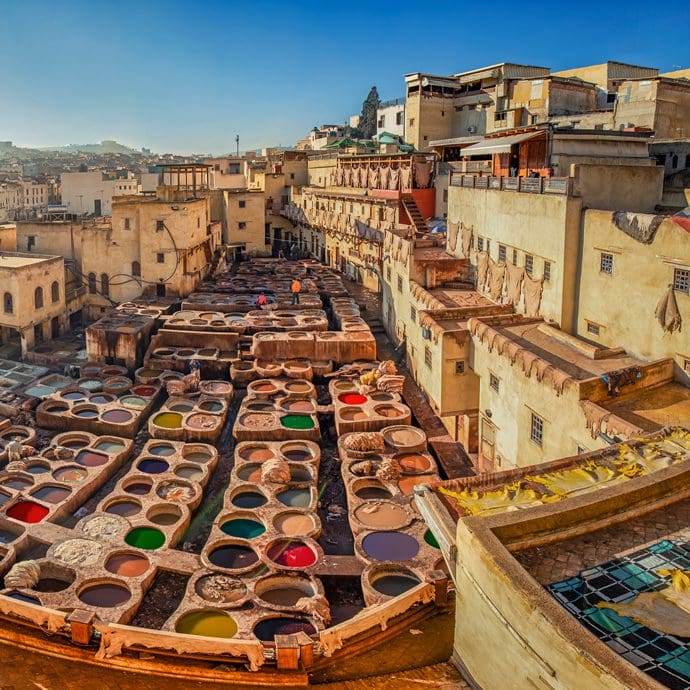 View of Fez Tannery, Morocco