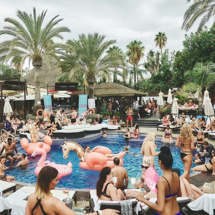 La Sala by the Sea pool party, Marbella