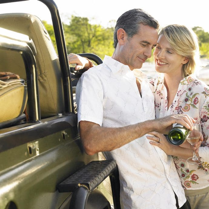 Couple on safari