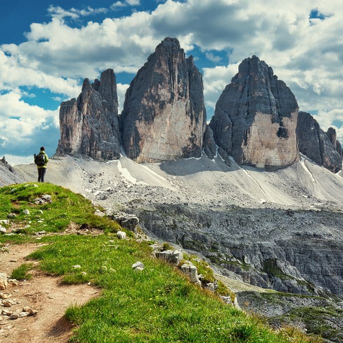 Tre Cime di Lavaredo National Park, in the Dolomites of Italy