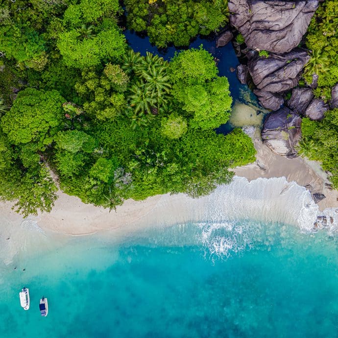 Aerial shot Anse Du Riz - Paul Turcotte