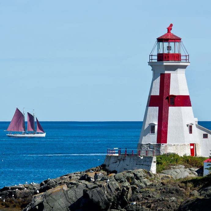 Head Harbour Lightstation, Campobello Island in New Brunswick