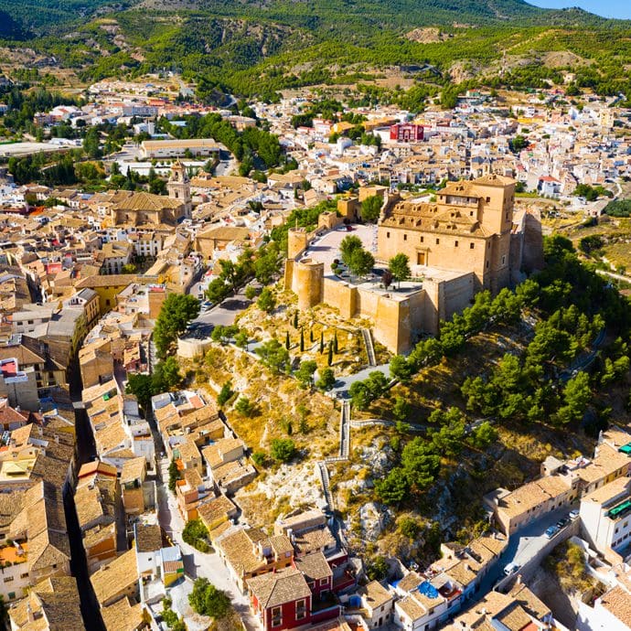 Aerial view of Caravaca de la Cruz, Murcia Aerial view of Caravaca de la Cruz, Murcia