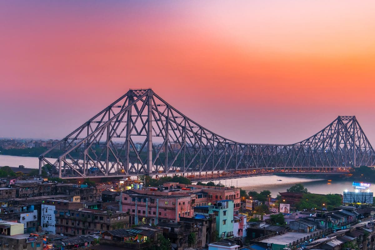 Howrah Bridge over the Hooghly River, India