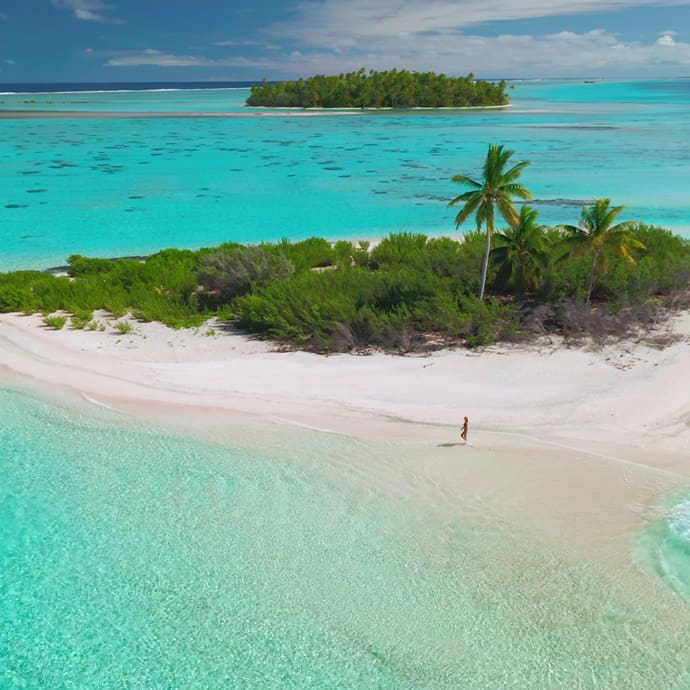 Aerial Maldive island view Aerial Maldive island view