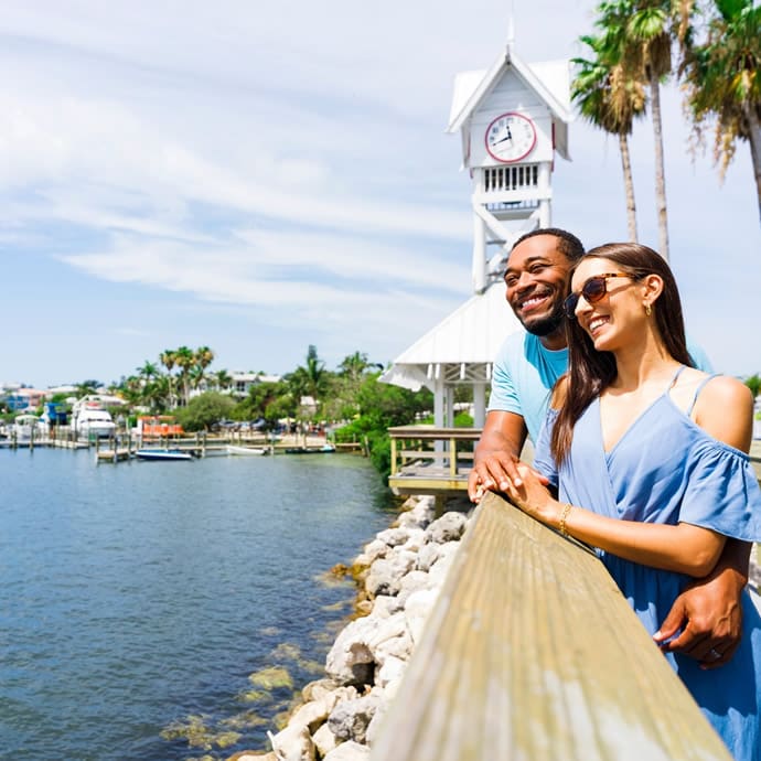 Couple admiring the waterfront – Bradenton Area Visitors Bureau