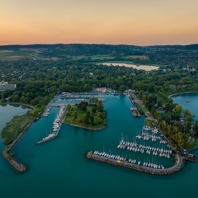 Balatonföldvár Harbour on Balaton Lake, Hungary