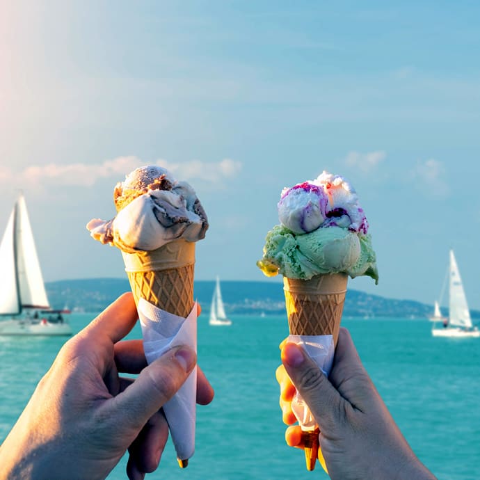 Ice creams at Lake Balaton, Hungary