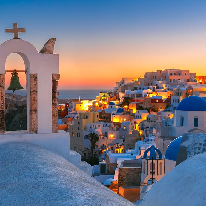 Golden sunset, Santorini, Greece