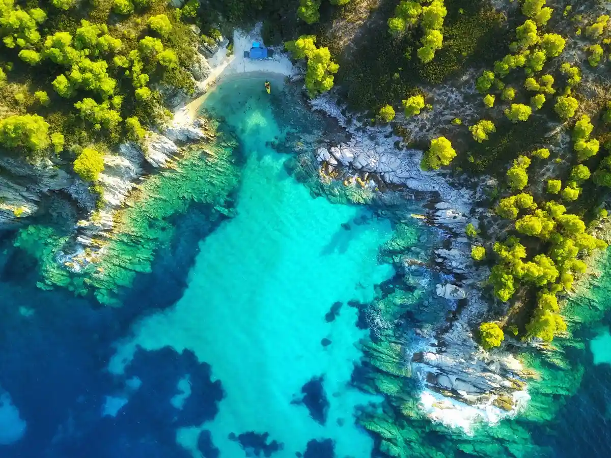 Paradise Beach at Sithonia, Halkidiki. Perfect to visit in Spetember for sun and beaches.
