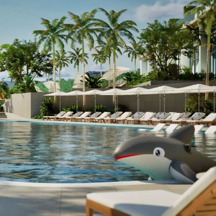 Dreams Tulum ocean front pools