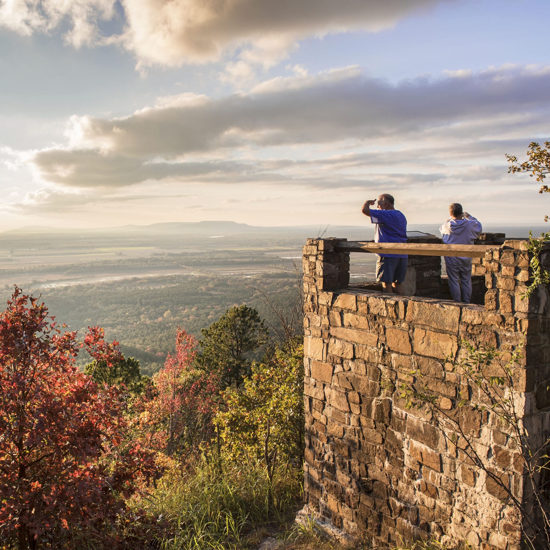 Civilian Conservation Corps (CCC) Scenic Overlook at Petit Jean State Park in Arkansas - Arkansas Tourism/Andy Atkinson
